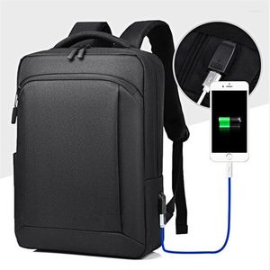 Bolsas escolares homens USB 15,6 polegadas Laptop Backpack Business Man's Business Capacity Bagpacks à prova d'água para pacote traseiro