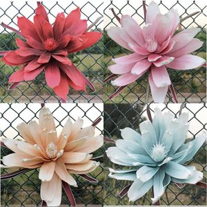 Decorative Flowers 110CM Long Magnolia Artificial EVA Flower Branch Wedding Stage Scene Layout Home Party Backdrop Decor Window Beautiful