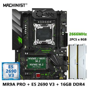 Machinistka E5 MR9A Pro Atx Zestaw zestawu płyty głównej z LGA 2011-3 Xeon E5 2690 V3 Procesor CPU DDR4 16 GB pamięć pamięci RAM