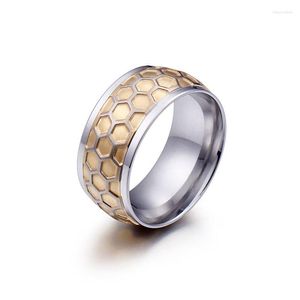 Pierścionki ślubne biżuteria Koreańska moda kreatywna fajna osobowość duża tytanowa stalowa stalowa i damska pierścionek