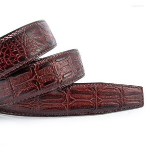 Belts Crocodile Lines Girdle Men's Luxury Business Jeans Accessories Retro Cow Leather Automatic Buckle Belt Width 3.5cm No