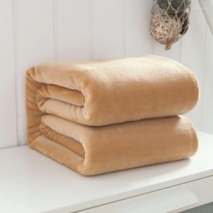 Blankets Double-layer Flannel Blanket Throw Sofa Couch Bed Winter Thick Warm Wool Shawl Weighted