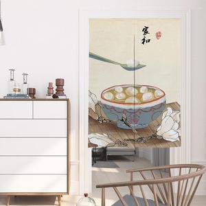 Curtain Japanese Door Chinese Ink Painting Kitchen Restaurant Home Entrance Doorway Fengshui Decor Polyester Hanging Curtains