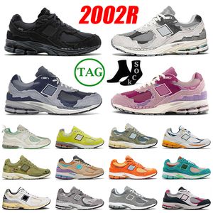 2002r 남성 운동화 보호 팩 남성용 비 클라우드 BB2002R Light Grey Purple Pink Royal Grey 2002 R Hoka 운동 트레이너 디자이너 스니커 EUR 36-45