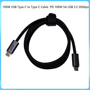 consume electronics 2PCS/LOT 100W two Type C male fast charging Cable PD 5A USB 3.2 20Gbps ThunderBolt3 QC4.0 USB-C Cord For r Mac-book PC mobile phone 1m
