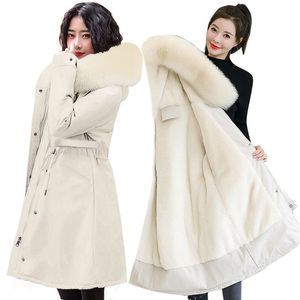 女性Sダウンパーカーファッション冬用ジャケットウォームコート長い女性プラスサイズ5xlレディースパーカーファーカラーフード付きアウトウェア230104