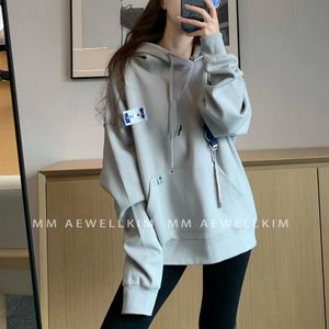 Sudaderas con capucha para mujer Sudaderas Hombre Ader Error Hombres y mujeres Sudadera asimétrica con cuello torcido Sudadera con capucha Ader de alta calidad Camiseta holgada con bolsillo con capucha