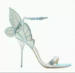 2023 Kleidschuhe Sophia Webster Sandalen aus echtem Leder Pumps Schmetterling High Heel Sandalen für Frauen Sexy Stiletto-Schuhe