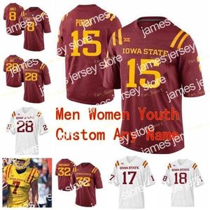 American College Football Wear Thr NCAA College Jerseys ISU Iowa State Cyclones 32 David Montgomery 34 O'Rien Vance 4 Zeb Noland 48 Kamilo Tongamoa 78 Joey Ramos Custo