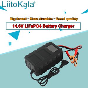 Output 14.6V 20A 10A charger For 12V 10A/20A Lifepo4 Battery Charger with EU US Plug Clips Charge DC Adapter Input 100-240V Clip head