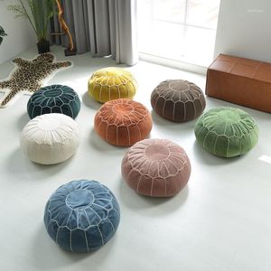 Pillow Velvet Moroccan Pouf Candy Color Embroider Craft Japanese Style Tatami Ottoman Creative Futon Footstool Unstuffed