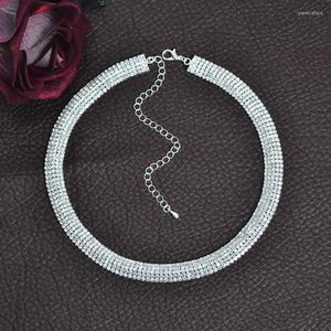 Choker Kvinnors halsband Rhinestone smycken Shiny Fashion Simple Accessories Prom Essential Coruixi H939