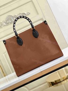 2023 neue Markentaschen Leopardenmuster-Design-Tasche Onthego Schwarz Braun Einkaufspaket Designertaschen Lederhandtasche Einkaufstasche M58522 Top