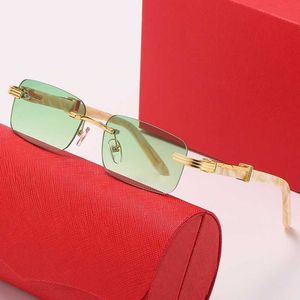 Мужские дизайнерские солнцезащитные очки женские очки очки рамы зеленые линзы солнцезащитные очки буффало рог глазные очки щит золотой металлический рам