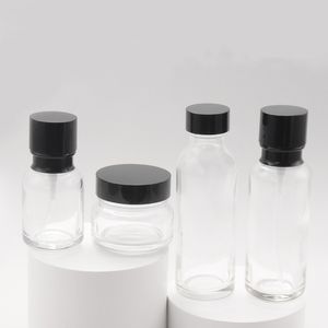 50 ml 110 ml 150 ml förpackningsflaskor Frostat glas tom grädde burk sprayer kosmetisk behållare