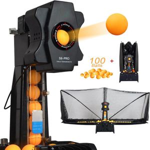 Profissional S6-Pro Tennis Robots Robôs Pitching Pitching Serrew Machine Trainer Racquet Sports Collecting Net 100 Ping Pongue Balls270i