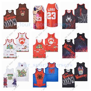 Jerseys de basquete Jerseys de camisas de basquete NCAA Jerseys de basquete The Spide Verse Bros the Tmnt Stredder Splinter Coney Island Men Size S-XXL de alta qualidade