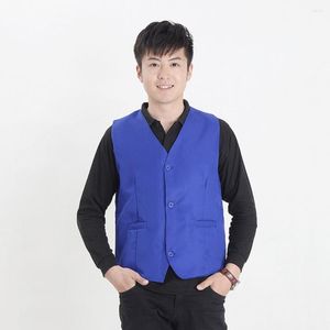 Men's Vests Casual Waistcoat Single-breasted Skin-touching Versatile Supermarket Work Uniform Vest Daily Clothing