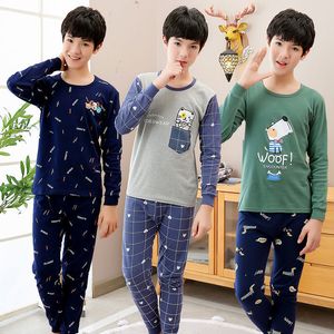 Pigiami adolescenti pijamas a maniche lunghe cotone pigiami set di vestiti per bambini cartone animato abbigliamento da sonno carino per ragazze 10 12 14 16 18 anni 230106