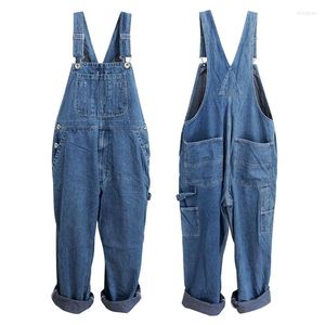 Men's Jeans Loose Overalls Bib Men Huge Straight Denim Jumpsuits Wide Leg Cargo Pants Hip Hop Trousers Plus Large Size 28 - 50