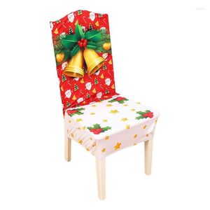 椅子はクリスマスの装飾サンタクロースバックウォッシング可能なスリップカバーホームキッチンダイニングルームの装飾のためのスリップカバー