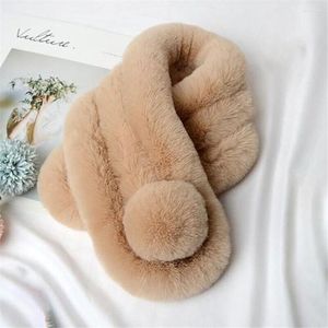 Scarves Faux Fur Scarf Hair Warmth Winter Women Versatile Neck Cover Fluffy Shawl Plush Thicken Warm Warmer