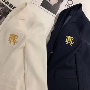 ファッションレディーススーツデザイナー服RLブレザーフルレタースプリング新しいリリーストップスA20