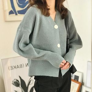 Damskie Knits Tees Zoki Eleganckie kobiety sweter sweter moda v szyja jesna kurtka z długim rękawem zaprojektowana guzika upajna panie coa