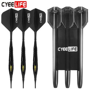 Darts CyeeLife Professional Brass Soft Tip Darts 18g With Dart holder For Electronic Dart board Home Darts plastic tip set 0106