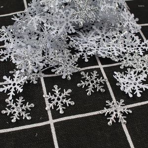 Juldekorationer 300 st/Lot Artificial Snow Snowfakes Confettixmas Tree Ornaments for Home Party Wedding Decor