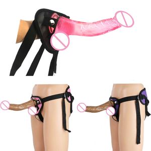 섹스 장난감 딜도 암컷 착용 비뚤어진 음경 시뮬레이션 성인 성 제품 당기 바지 g- 스팟 자극 허위 항문 플러그 자위기