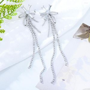 Dangle Earrings GODKI Trendy Luxury Fairy Snowflakes For Women Wedding Party Dubai Bridal Boucle D'oreille Femme