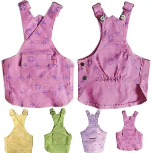 Abbigliamento per cani Designer Abbigliamento per animali domestici Denim Puppy Pet Vest Princess Dress Gonna per cani di piccola taglia Gatti Rosa