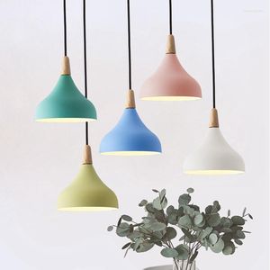 Lampade a sospensione Lampada Macaron moderna a luce nordica per soggiorno Cucina Isola Camera da letto Luci a sospensione per interni Apparecchi per la decorazione della casa