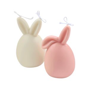 Feliz Partido da P￡scoa 3D Rabbit Silicone Soap Candle Mold Bunny Shape Shape Clay Plaster Soap Craft Fool