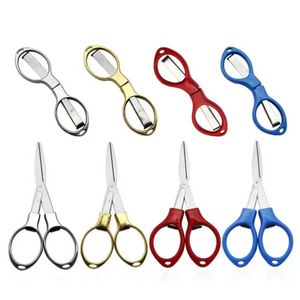 New Stainless Steel Folding Scissors Outdoor Fishing Tools Portable Fishing Line Cutter Multifunctional Household Tailor Scissors FY3888 0106