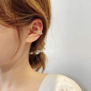 Backs Earrings Double Wave Fashion Exquisite Rhinestone Decor Ear Cuff Earring For Woman Left 2023 Summer Arrival Christmas Gift