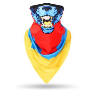 Cykel Magic Triangular Scarves Face Masks Headwraps Halloween Party Mask 3D Animals Head Printing Hood Outdoor Sports Bandage Hoods