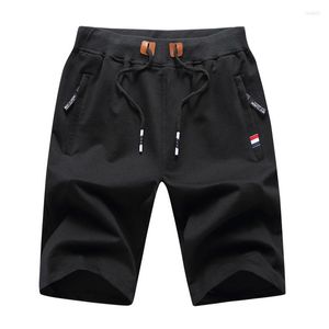 Pantalones cortos de verano para hombre, bermudas informales de algodón, pantalones cortos negros para hombre, ropa de marca clásica para hombre, playa