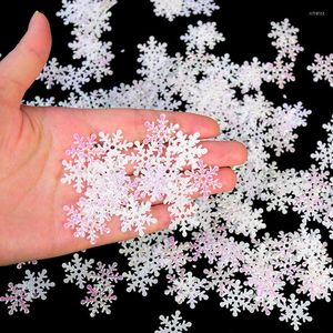 Decorações de Natal 270pcs Snowflakes Confetti Ornamentos de árvore de Natal para residências de decoração de bolo de casamento de festas de inverno