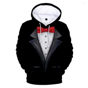 Męskie bluzy z kapturem dla dzieci śmieszne garnituru 3D Bluza z kapturem bluzy męskie/chłopiec Wysokiej jakości Hood Hood Jumn Winter Jacket Pullover 2 do 13 lat