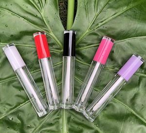 5ml purple pink black white bottles transparent top round DIY sub customization cosmetic package lip gloss tube bottle empty balm containers Wholesale
