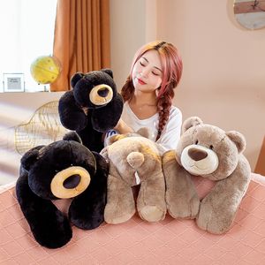 Peluş bebekler oso de peluche oyuncak ayı siyah hayvan geçiş yazılımı peluş oyuncak bebek yastık kumaş rahat yumuşak oda dekorasyon hediyesi 230106