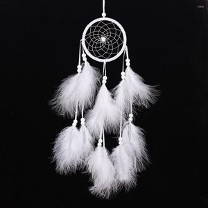 Interior Decorations Car Styling Creative Dream Catcher Net Feathers Fluff Wind Chimes Romantic Ornament Decoration Lovely Gift Handmade