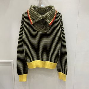 Damskie swetry damskie moda retro oryginalny Sweter projektowy w paski Wysokiej jakości wełniane geneck luksus skoczek słynna marka pullover 230105