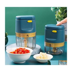 Altro Giardino domestico Tritacarne elettrico Tritacarne portatile wireless Aglio Verdure Cibo Tritatutto USB Ricarica Crusher Schiacciatore Hine Kitchen T Dhx7B