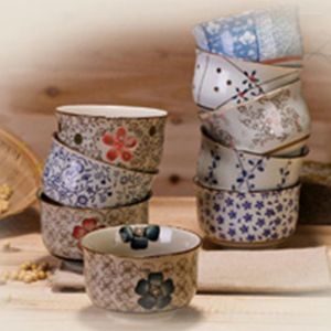 Miski 1 x Jingdezhen 4,5 -calowy japoński w stylu japoński szkliste miski ceramiczne naczynie stołowe do sałatki z owoców ryżowych