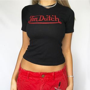 Camiseta feminina grunge tendência gótico impressão y2k vestir rua sexy colheita topos camiseta magro bebê tees 2000s harajuku emo fada curto 230105