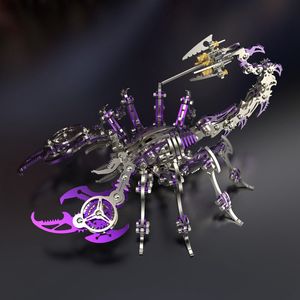 Färgglad Scorpion King 3D Pussel Vuxen Metal Toy Assembly Decoration Education Puzzle DIY Assemble 1283