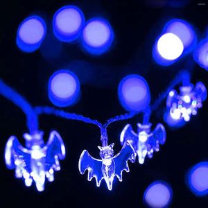 Strings 10/20LEDS Halloween Bat Light String Solar/Bateria Bats Bats Fairy Light